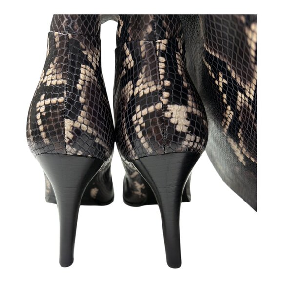 Sigerson Morrison Kailey Snakeskin High Heel Boots Size 9 - Picture 4 of 8